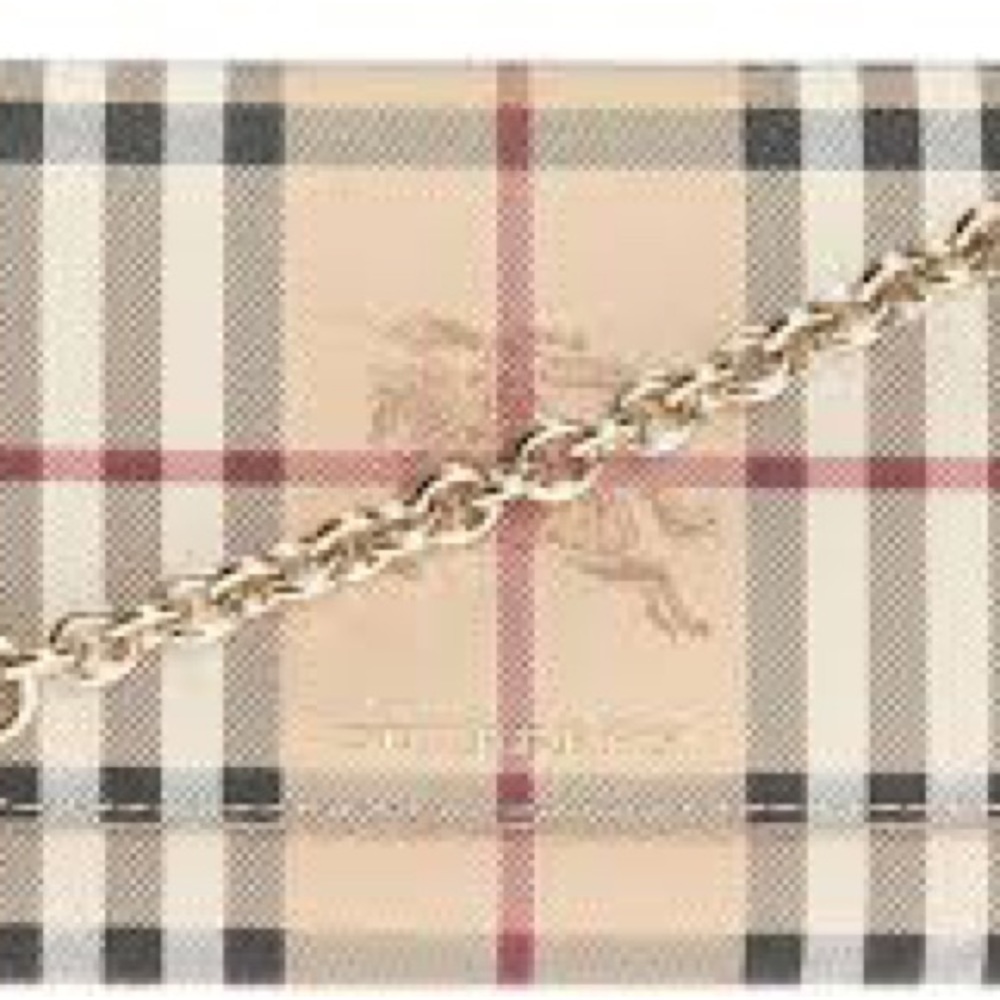 Burberry Wallet on Chain Haymarket Check Leather
